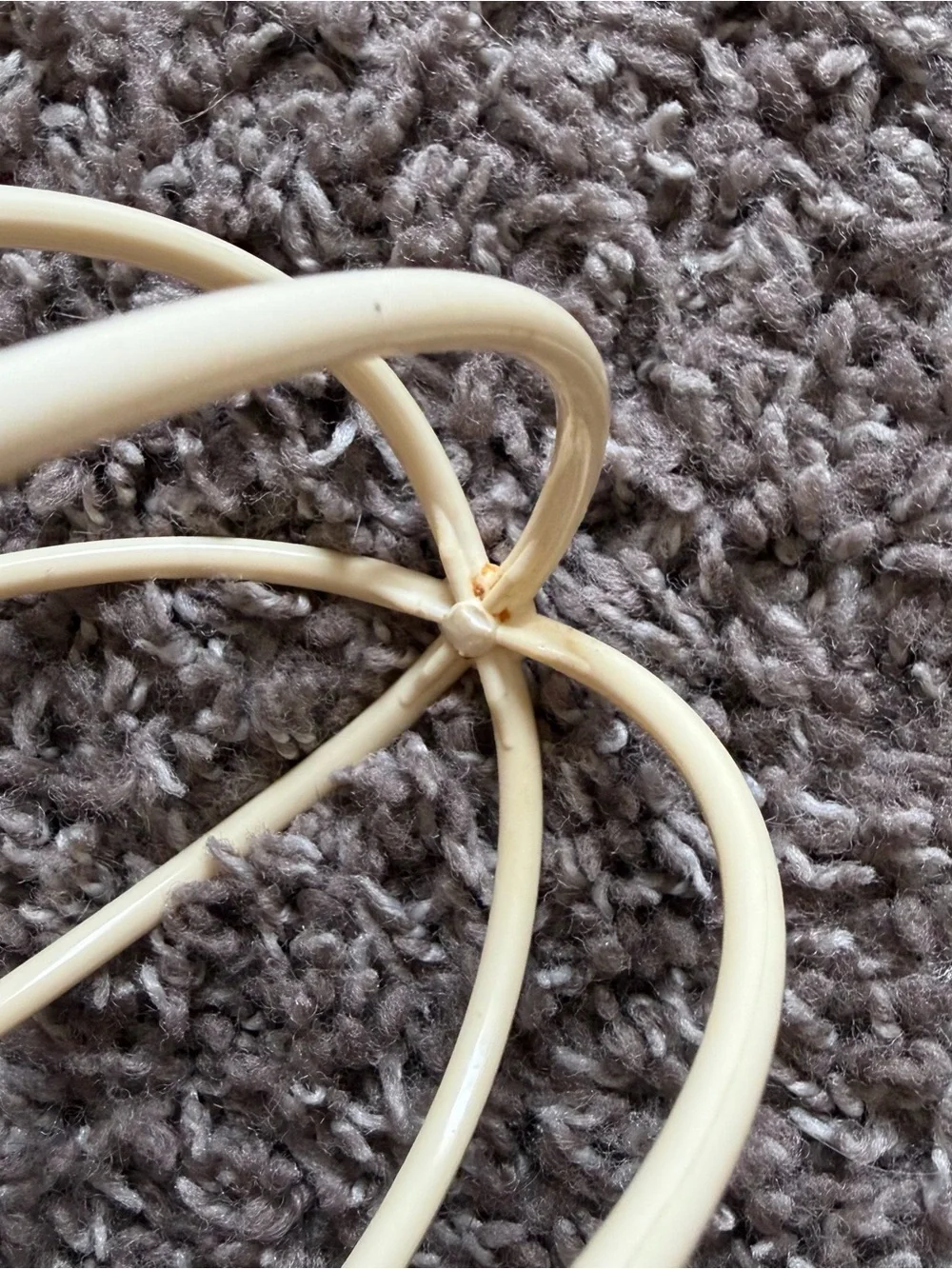 Vintage Pyrex Accessories Cream Plastic Whisk